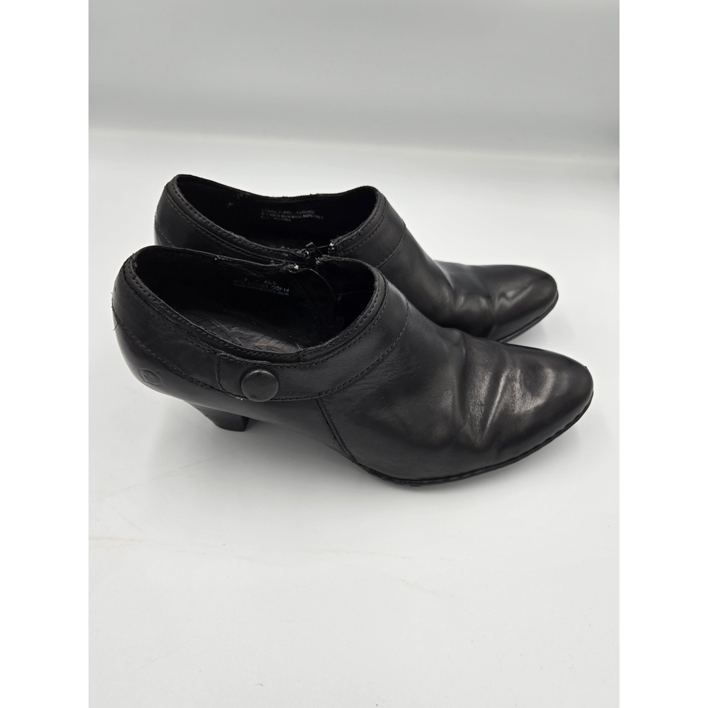 Born‎ Leather Ankle Boots Women's Size 9 Black Booties - Picture 2 of 11